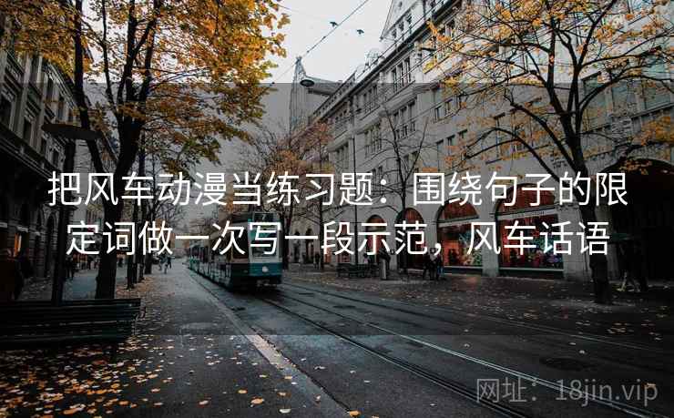 把风车动漫当练习题：围绕句子的限定词做一次写一段示范，风车话语